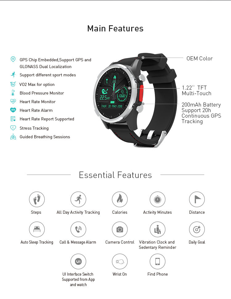 Smart Phone Watch Waterproof